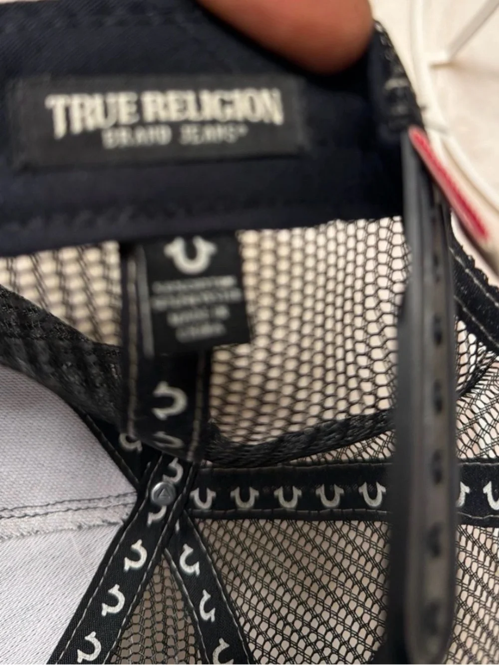 True Religion Black Hat with Red Trim